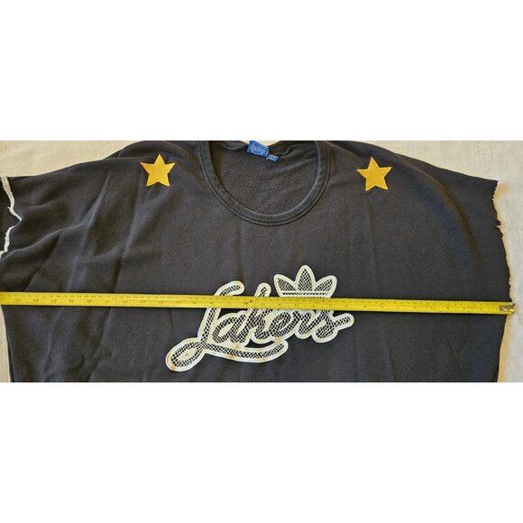Women's Adidas Originals Lakers Sweatshirt Size US M (Oversized) Sleeves Removed - Picture 3 of 10